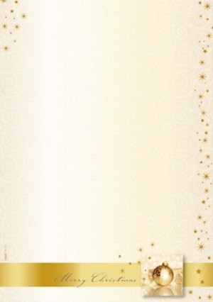 Kerstpapier gouden kerstbal met